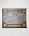 SHADOW CATCHERS ANTIQUE-STYLE WORLD MAP GICLEE