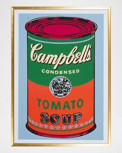 Shadow Catchers Colored Campbell's Soup Can Framed Giclee By Andy Warhol In Blue