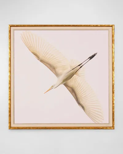 Shadow Catchers Flying Egret Giclee In Beige