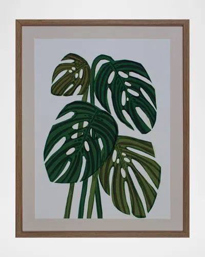Shadow Catchers Tropical Flourish Framed Lithograph In Multi