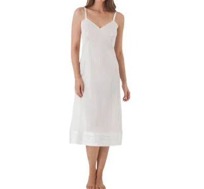 Shadowline Lingerie Adjustable Length Full Slip In White In Multi
