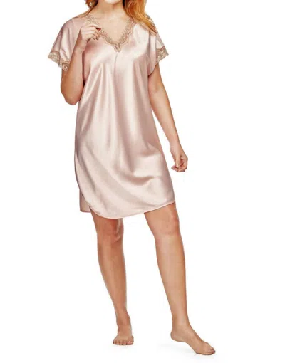 Shadowline Lingerie Charming Charmeuse Sleep Gown In Blush In Neutral