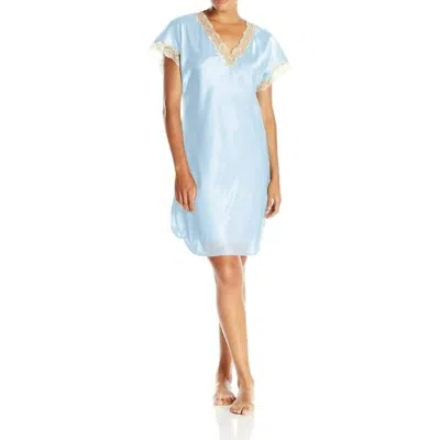 Shadowline Lingerie Charming Charmeuse Sleep Gown - Plus In Sky Blue