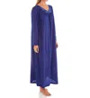 Shadowline Lingerie Petals 53 Inch Long Sleeve Gown In Navy