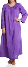 Shadowline Lingerie Petals 53 Inch Long Sleeve Gown In Purple