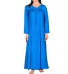 Shadowline Lingerie Petals 53 Inch Long Sleeve Gown In Sapphire
