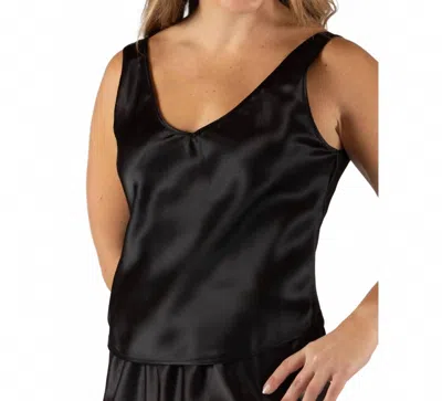 Shadowline Lingerie Satin Essentials Wide Strap Camisole In Black