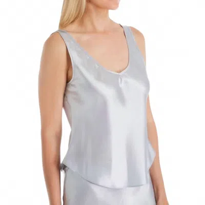 Shadowline Lingerie Satin Essentials Wide Strap Camisole In Silver