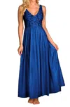 Shadowline Lingerie Silhouette 53 Inch Sleeveless Long Gown In Navy