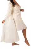 Shadowline Lingerie Silhouette 54" Long Sleeve Long Coat In Ivory