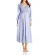 Shadowline Lingerie Silhouette 54" Long Sleeve Long Coat In Peri Frost