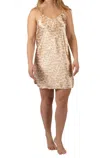 Shadowline Lingerie Simply Charming Satin Chemise In Latte Leopard