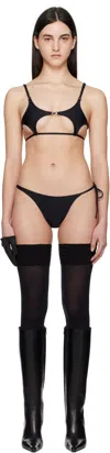 Shadowplay Black Nylon Bimbo Tristana Bikini In Black