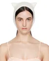 Shadowplay White Kitty Beanie In White