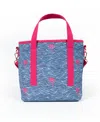Shady Lady Medium, 100% Cotton Canvas Carryall Tote Bag In Blue