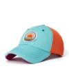 Shady Lady Salty Lady Women's Adjustable Snap Back Mesh Aqua With Sun Patch Trucker Hat In Aqua
