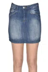 Shaft Denim Mini Skirt In Denim
