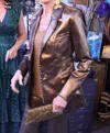 Shaft Jeans Blazer In Bronze In Gold