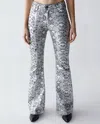 Shaft Jeans Lola Pitone Bootcut In Silver Snake In Multi
