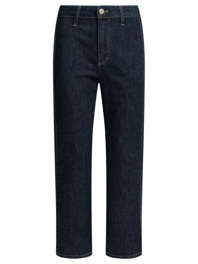Shaft Jeans Contrast-stitching Jeans In Blue