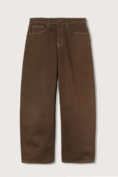 Shaft Jeans Women's Barrel Drill Stretch Pants In Olive In Brown