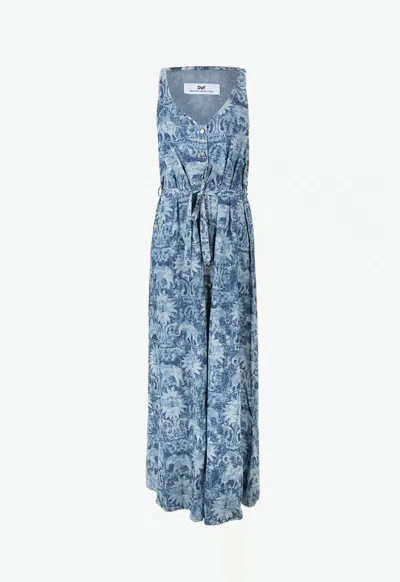 Shaft Jeans Women's Polly Maxi Dress In Indian Chambray In Blue
