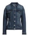 Shaft Woman Denim Outerwear Blue Size L Cotton, Elastane