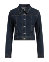 Shaft Woman Denim Outerwear Blue Size M Cotton, Elastane In Blue
