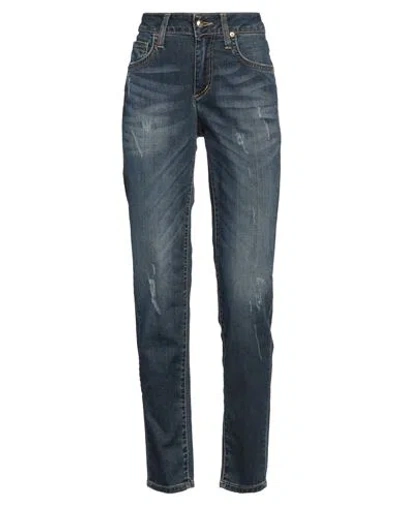 Shaft Woman Jeans Blue Size 28 Cotton, Elastane