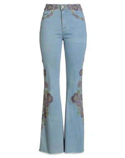 Shaft Woman Jeans Blue Size 28 Cotton, Elastane