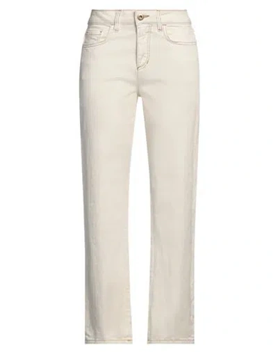 Shaft Woman Jeans Ivory Size 30 Cotton, Elastane In White