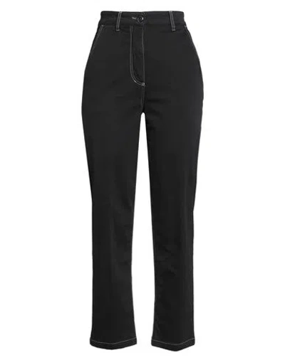 Shaft Woman Pants Black Size 30 Cotton, Elastane