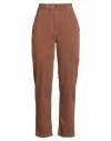 Shaft Woman Pants Brown Size 30 Cotton, Elastane