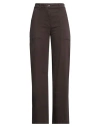 Shaft Woman Pants Chocolate Brown Size 28 Cotton, Elastane