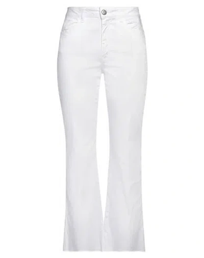 Shaft Woman Pants White Size 29 Cotton, Elastane