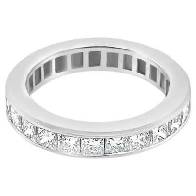 Pre-owned Shaftel Diamond Co. 2.52 Carat Total Weight Princess Cut Diamond Platinum Eternity Band In Multi