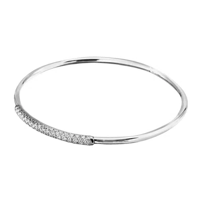 Pre-owned Shaftel Diamond Co. Simon G 18 Karat White Gold Bangle W/ 0.36ctw Diamonds