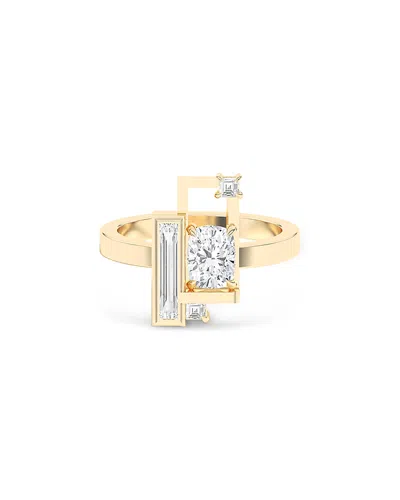 Shahla Karimi 14k Yellow Gold Certified Lab Grown Diamond Mixed Cut Cubist Inspired Ring, 1.16 Tcw