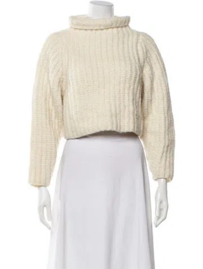 Pre-owned Shaina Mote Alpaca Turtleneck Sweater In Neutral