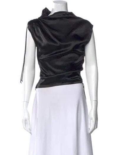 Pre-owned Shaina Mote Asymmetrical Sleeveless Top W/ Tags In Black