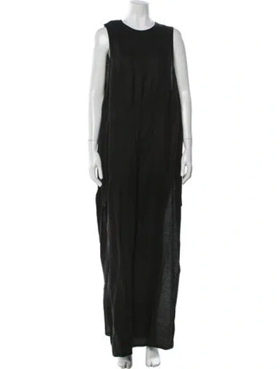 Pre-owned Shaina Mote Crew Neck Jumpsuit In Black