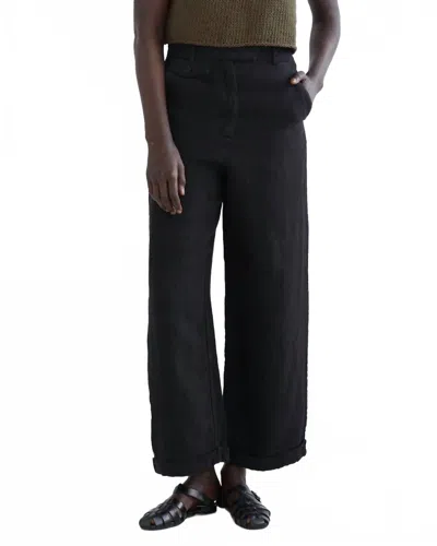 Shaina Mote Giorgio Relaxed Trouser Pants In Onyx In Black