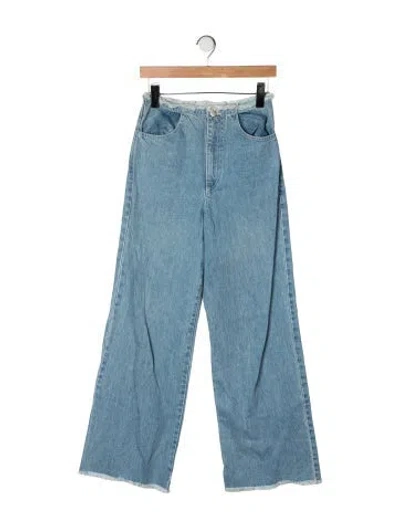 Pre-owned Shaina Mote High-rise Wide Leg Jeans In Blue