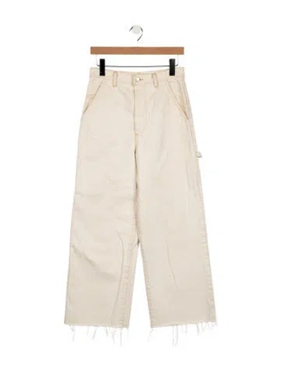 Pre-owned Shaina Mote High-rise Wide Leg Jeans In Neutral