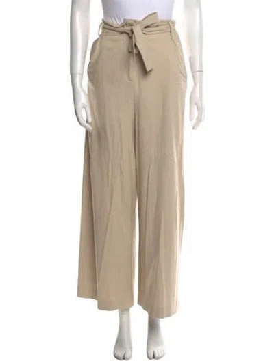 Pre-owned Shaina Mote Linen Wide Leg Pants In Neutral
