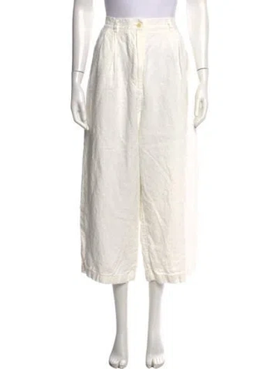 Pre-owned Shaina Mote Linen Wide Leg Pants In Neutrals