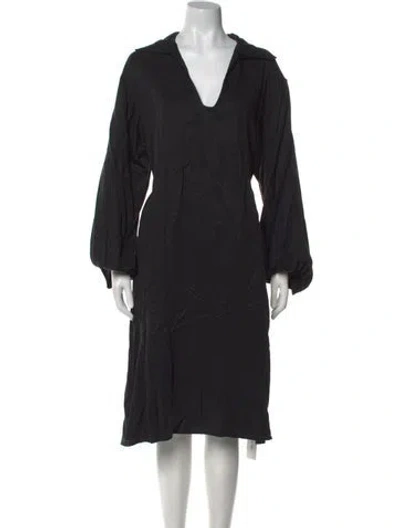 Pre-owned Shaina Mote Midi Length Dress In Black