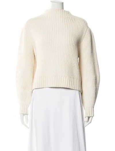 Pre-owned Shaina Mote Mock Neck Sweater In Neutrals