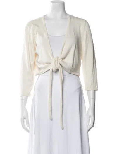 Pre-owned Shaina Mote Open Front Sweater In Neutral