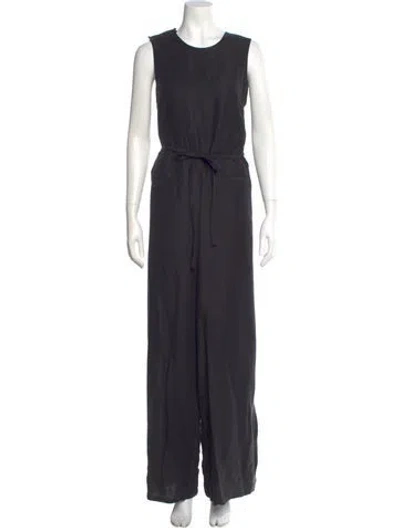 Pre-owned Shaina Mote Scoop Neck Jumpsuit In Black